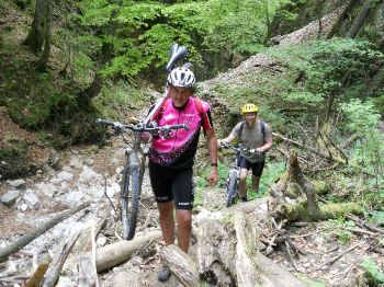Carpathian hiking with a mountain bike